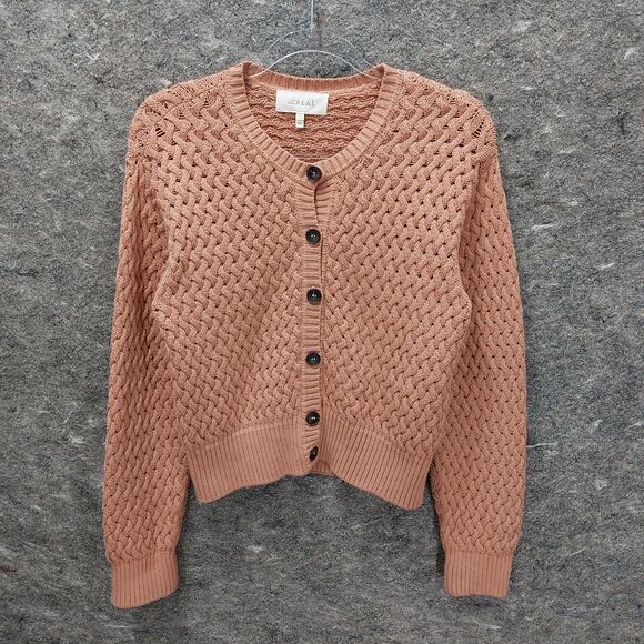 The Great. The Stable Cardigan Women's Size 1 Natural Dyed Acacia Casual - Picture 1 of 10